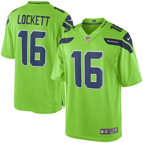 Men Seattle Seahawks 16 Tyler Lockett Nike Green Rush Limited NFL Jersey